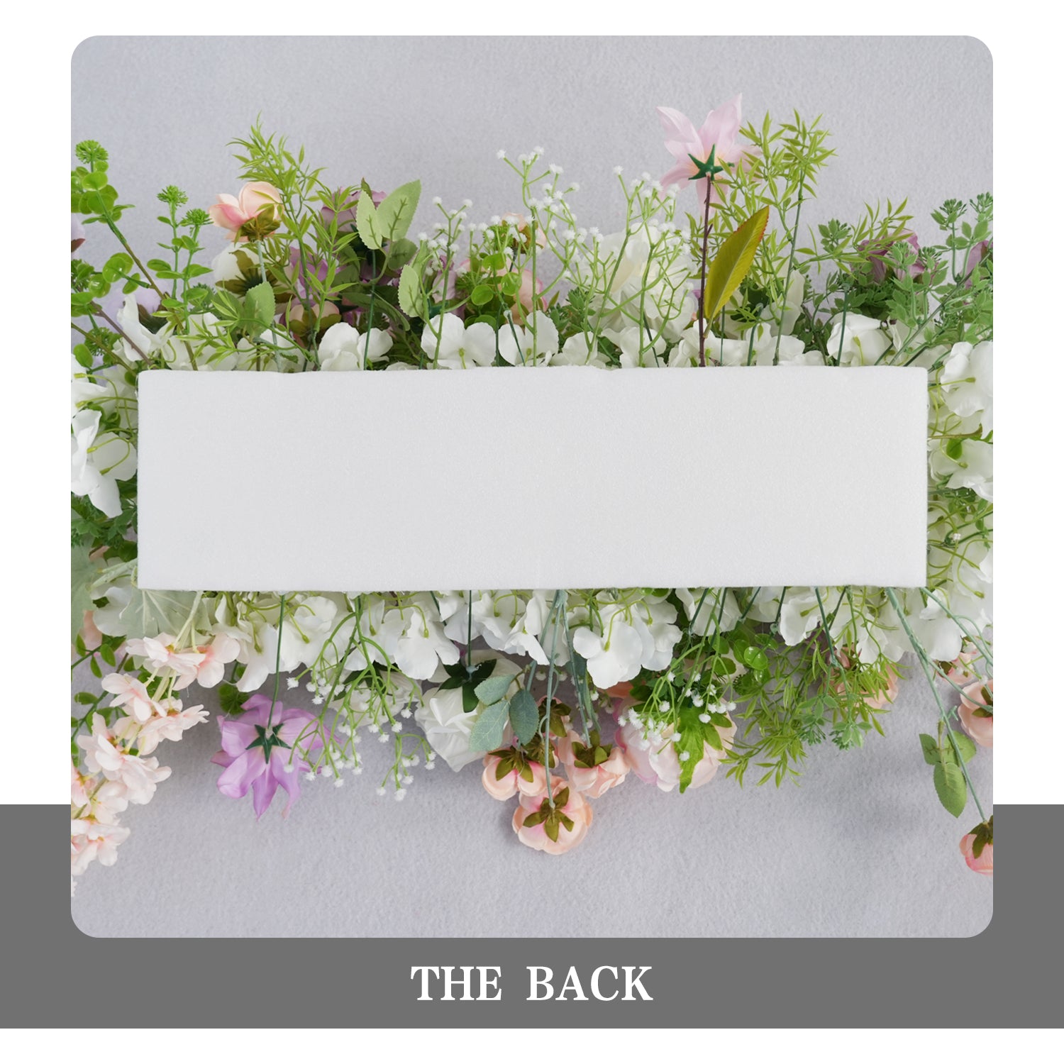 Uflower Artificial Purple Pink Wedding KT Backdrop Flower Row Decor